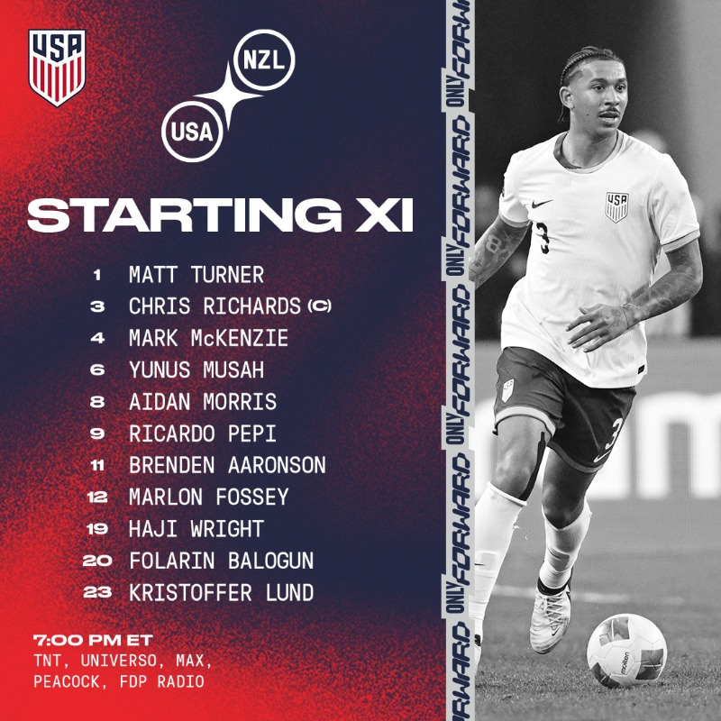 USMNT's tweet photo. Our XI in the Queen City 👑

Lineup Notes ⤵️