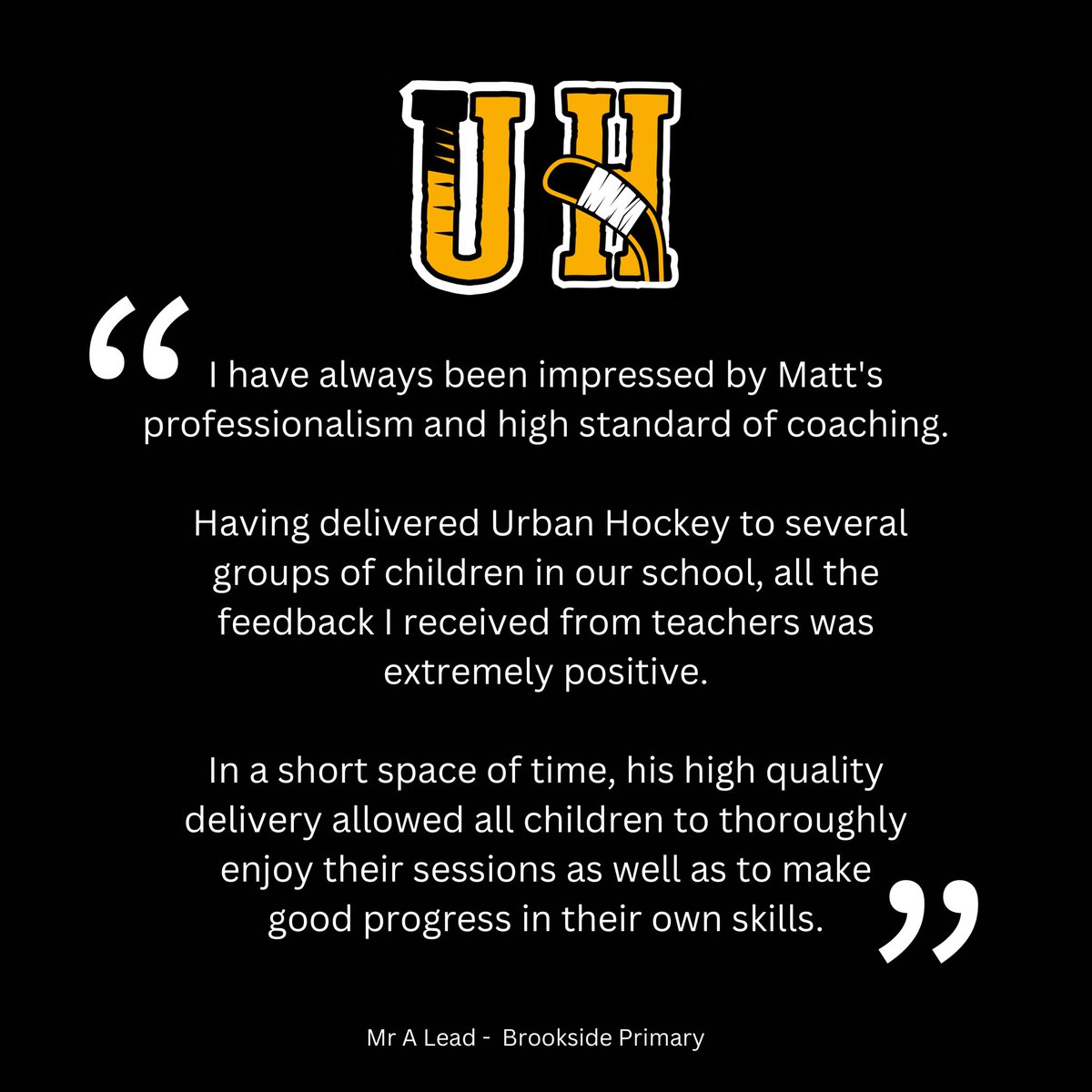 TRY “UH” - FOR FREE 🏒🥅

URBAN HOCKEY TASTER SESSIONS FOR SCHOOLS 🔥

Please share and get in touch ☎️

We have some slots available for schools in and around Nottingham and Nottinghamshire up until Christmas. 

#InspireChallengeEngage #RewardWithAnAward