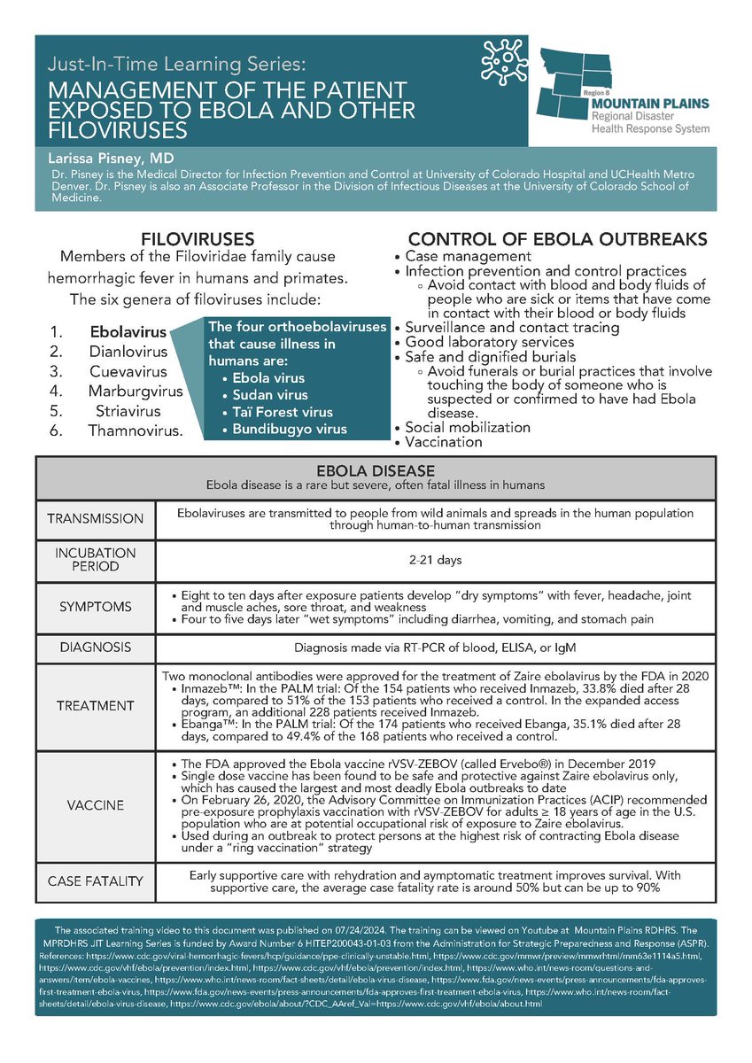 MPRDHRS's tweet image. Watch our recent Just-in-Time Learning Series YouTube youtu.be/JlTpll2JJ9U on the management of Read our one-pager here:
 #medtwitter #NETEC