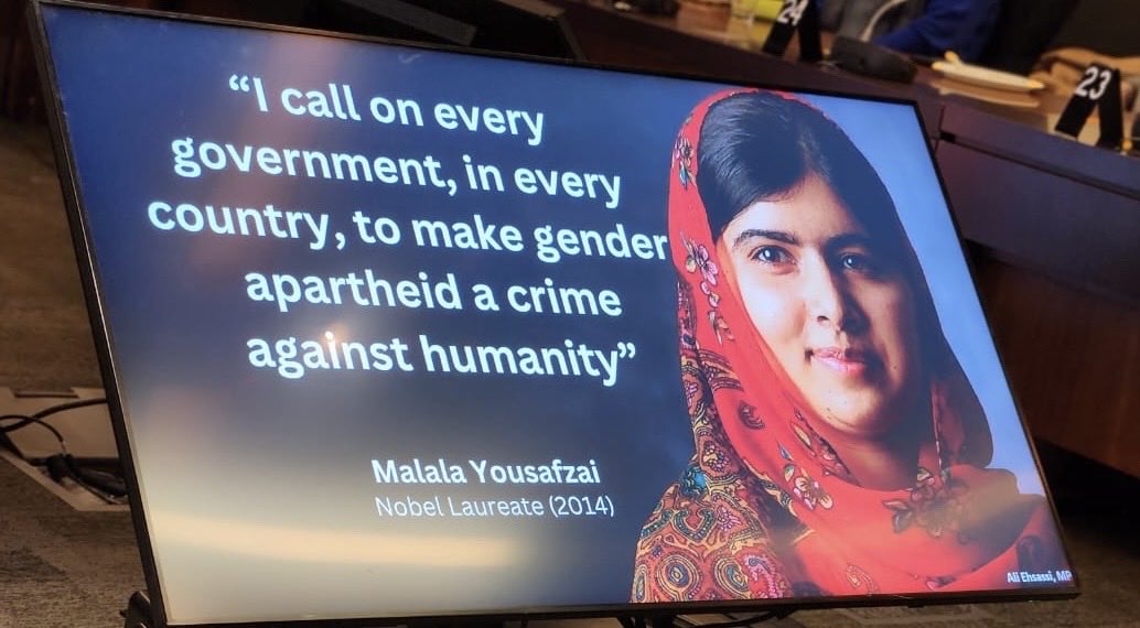Day : 1090 🏫
Day :   630 🎓
🇦🇫
Afghan women are the most persecuted population in the world, silently suffering under the gender apartheid regime imposed by the Taliban, which bans them from education, work, free movement, and even the right to show their face and voice.