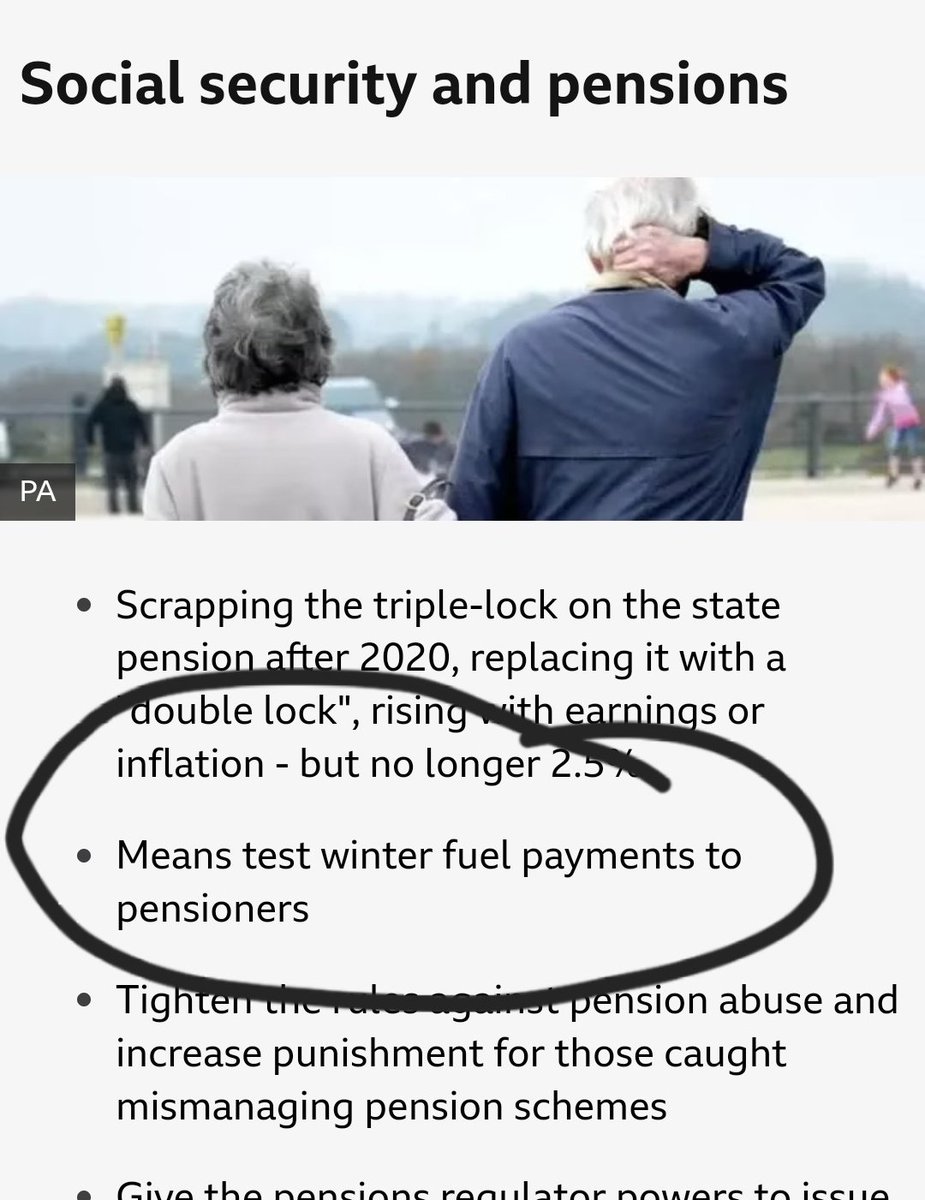 On the the left, the Conservative party trying to claw back voters.

On the right... highlights from the 2017 Conservative manifesto
