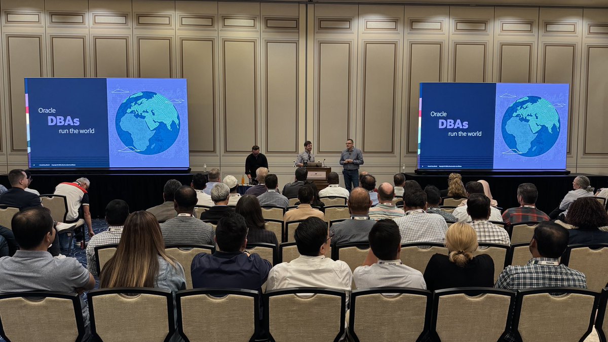 Mike Dietrich (@mikedietrichde) on Twitter photo It's on now featuring <a href="/ora600pl/">Kamil Stawiarski</a> on stage as well at #OCW24
<a href="/rodrigojorgedba/">Rodrigo Jorge</a> <a href="/alexzaballa/">Alex Zaballa</a>
#OracleDBAsRunTheWorld It's on now featuring <a href="/ora600pl/">Kamil Stawiarski</a> on stage as well at #OCW24
<a href="/rodrigojorgedba/">Rodrigo Jorge</a> <a href="/alexzaballa/">Alex Zaballa</a>
#OracleDBAsRunTheWorld