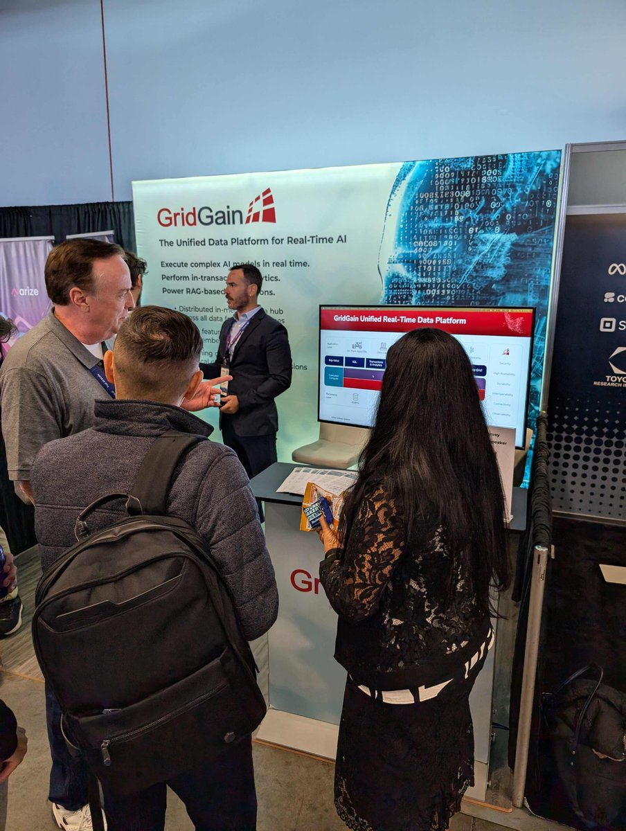 gridgain's tweet image. Off to a great start on Day 1 of the AI Conference! Great conversations on all aspects of data and AI! Stop by GridGain’s booth #112 to learn more and pick up a bluetooth speaker.

#theaiconference #TAIC2024 #realtimeAI #realtimedata #realtimeanalytics