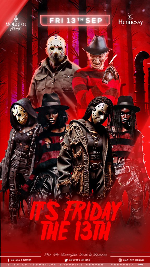 Thandeka (@thandek71627957) on Twitter photo This Friday <a href="/Moloko_Menlyn/">Moloko Menlyn</a> it’s #Fridaythe13th , don’t b left out , u can dress up if u want, and that will b so cool @MichelleForbes_ akere ✌️🔥🔥🔥🔥 This Friday <a href="/Moloko_Menlyn/">Moloko Menlyn</a> it’s #Fridaythe13th , don’t b left out , u can dress up if u want, and that will b so cool @MichelleForbes_ akere ✌️🔥🔥🔥🔥