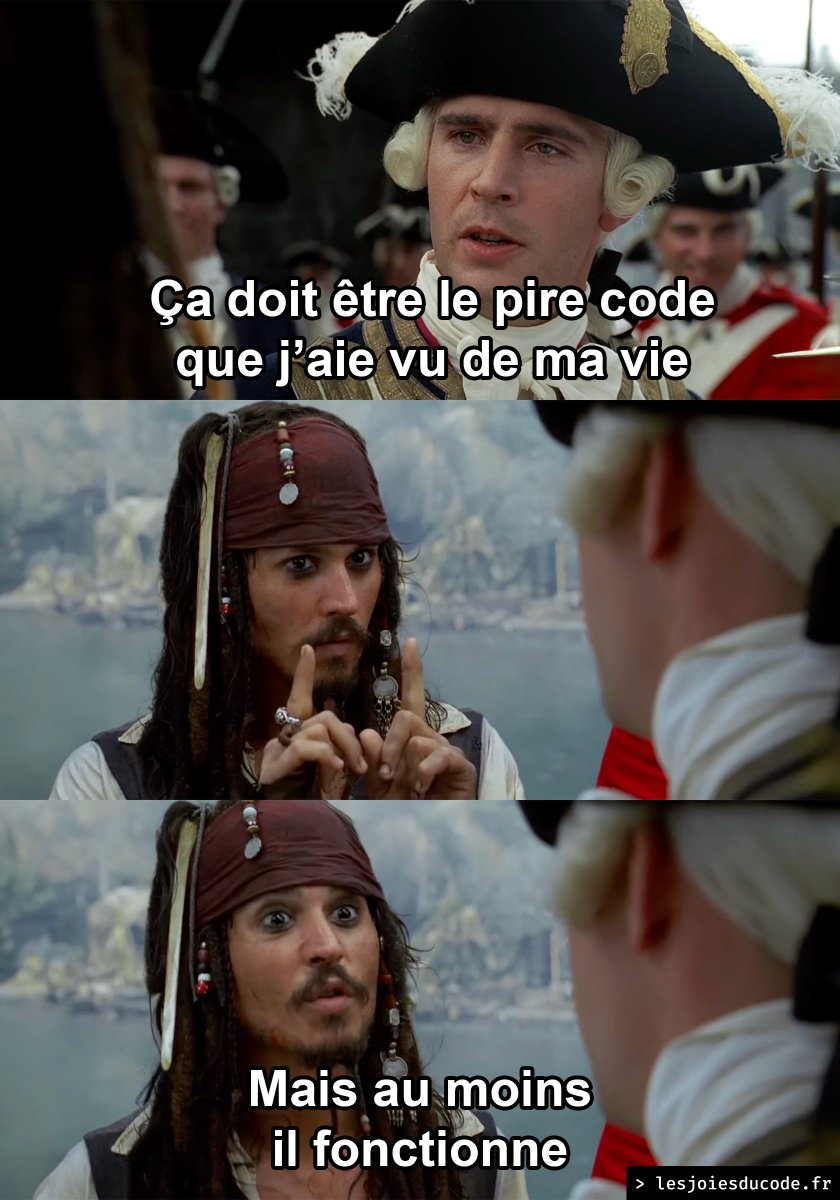 lesjoiesducode's tweet photo. Ben ouais mon gars https://t.co/1Q5D4aTK4h