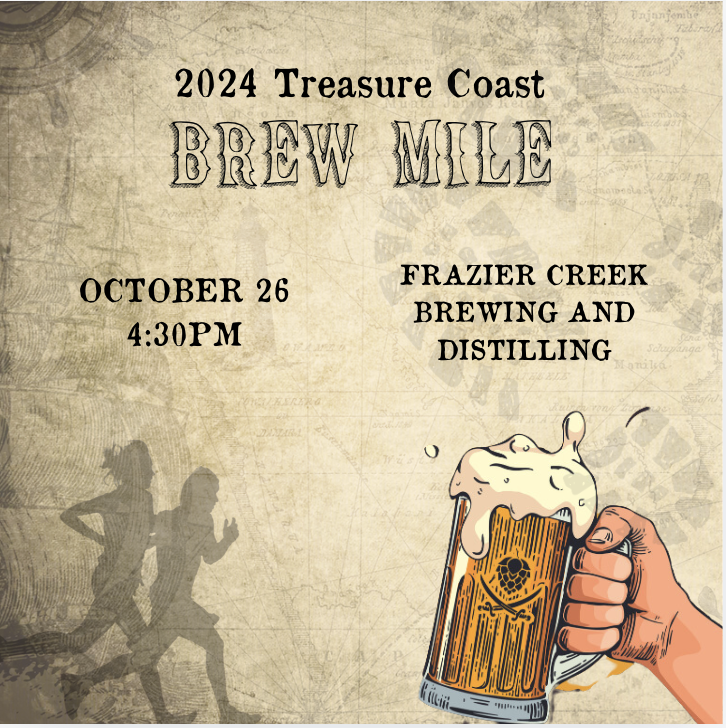 brew_tc's tweet photo. 🏃‍♂️🍻 Join us for the 2nd Annual Treasure Coast Brew Mile on Oct 26th at 4:30pm at Frazier Creek Brewing in downtown Stuart! 🎉
https://t.co/lT28d7pVet https://t.co/86nQKoZQHo