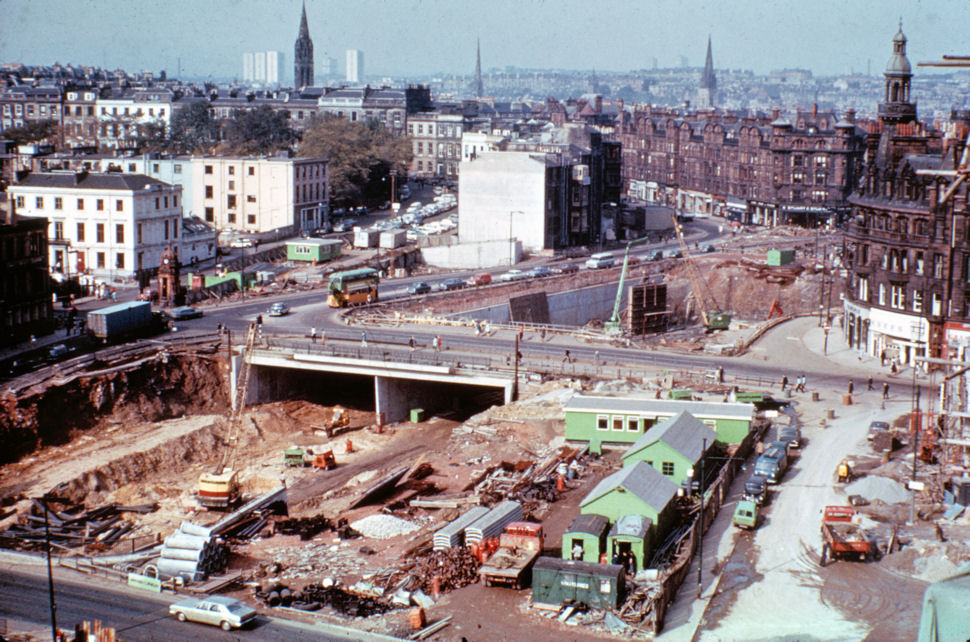 louisewelsh00's tweet photo. Destruction #Glasgow Charing Cross to make Inner Ring Road/M8 disrupted lives, homes, businesses, divided our city & helped create #GlasgowEffect Current roadworks are a reminder of ongoing repercussions https://t.co/nbge9qp4Gs