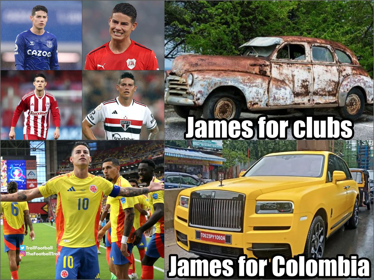 TrollFootball's tweet photo. James Rodriguez is something else when he plays for Colombia https://t.co/8MprG5NI8t