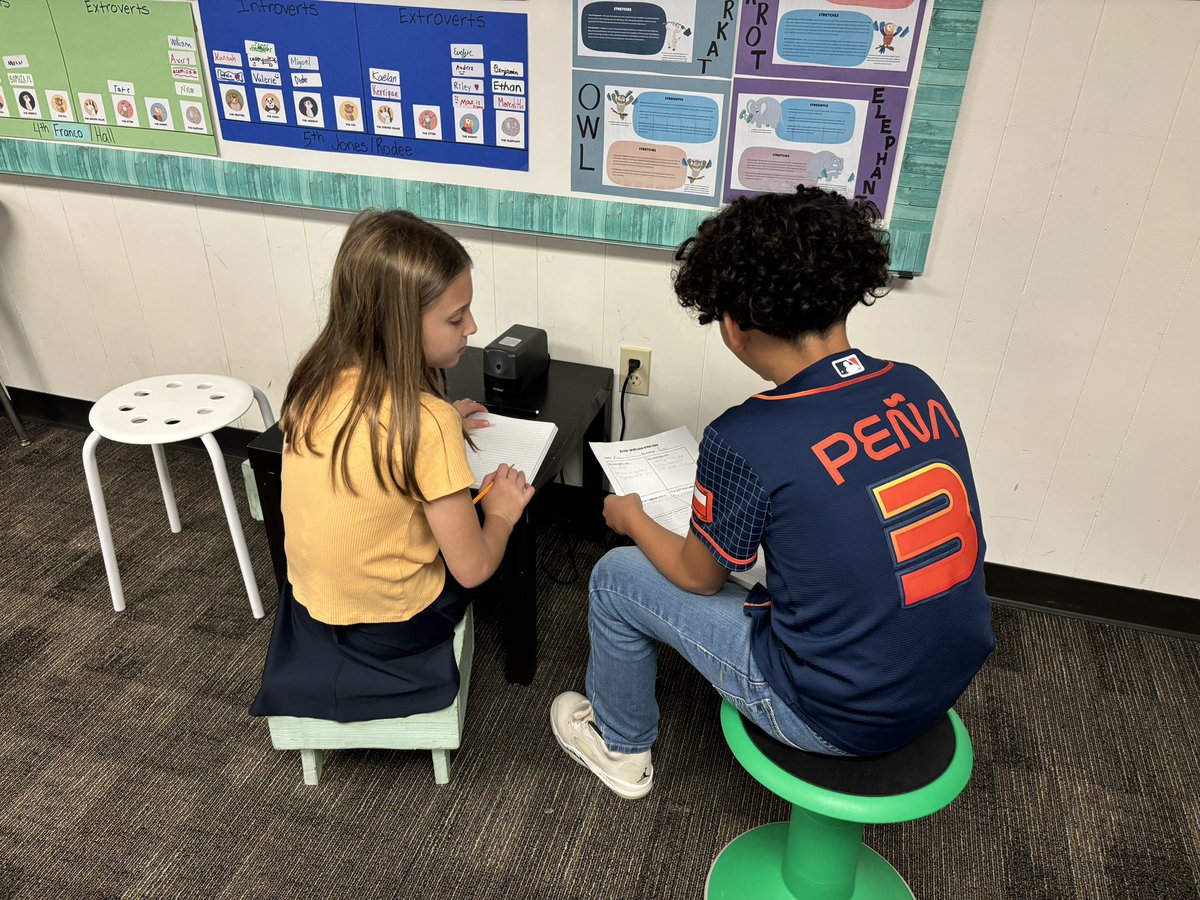 mrstaylor_fce's tweet image. These 5th graders found similarities and differences in their personality types after interviewing each other. They learned that even though everyone is different, they have some common interests and strengths. @HumbleISD_FCE @HumbleISD_ADV