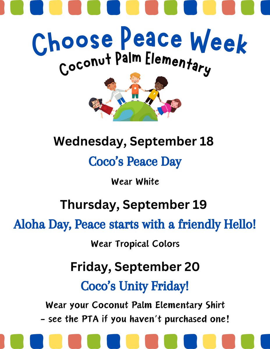 Coconut Palm Elementary PTA (@coconutpalmpta_) on Twitter photo 