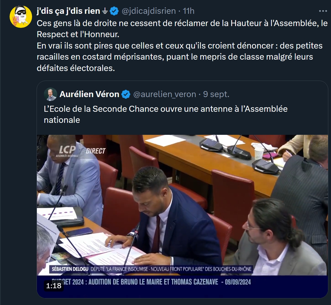 début juillet ils se foutaient tous de Bardella avec son niveau d'étude, pas de mépris de classe ??🧐🤔