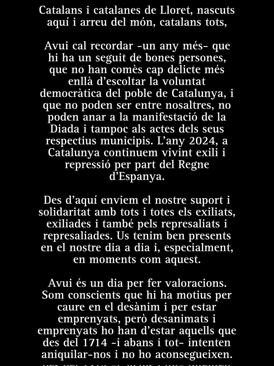 CLxRLloretdeMar's tweet photo. MANIFEST XI MARXA DE TORXES DE LLORET
@CDRCatOficial @CDRLloretdeMar @JuntsLloret https://t.co/QZmPhFhlKT