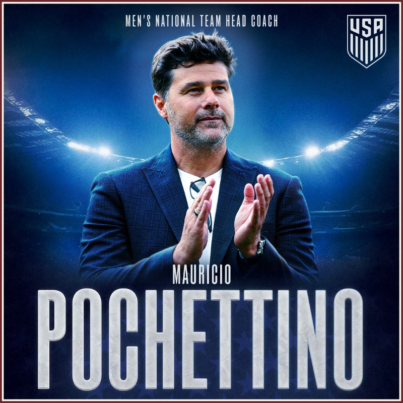 USMNT's tweet photo. Introducing... 

#USMNT Head Coach Mauricio Pochettino 🇺🇸