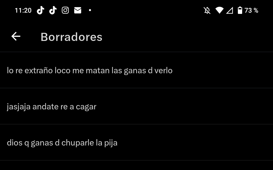 los borradores de las chicas