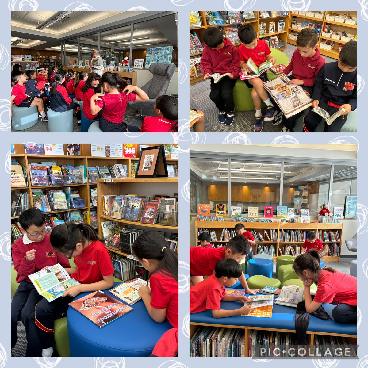 Today we visited @HTS_MrsWarriner in the LLC. We can't wait for all of the stories that she will share with us this year! <a href="/HTSRichmondHill/">HTS Richmond Hill</a>