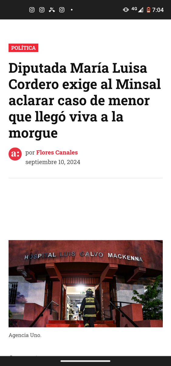 DraMLCordero's tweet photo. Es lamentable y muy dolorosa la partida de esta pequeña a manos de la negligencia médica ocurrida el día de hoy en el Hospital Calvo Mackenna, es notorio que existe una decadencia en la formación de facultativos médicos que ejercen sin experticia ni mucho menos vocación al servicio de la salud de las personas.
Por mi parte, ruego a la virgen que la menor pueda descansar en paz, que su familia encuentre consuelo y la fuerza para superar esta irreparable pérdida. Hoy en mis facultades de Diputada solicité en la comisión de salud, los antecedentes respectivos a las autoridades del Ministerio de Salud para que al más corto plazo se inicie una investigación que sugiera iniciar un sumario administrativo y sanitario al Hospital Calvo Mackenna, donde prematuramente en dos oportunidades declararon fallecida a una menor que aun mantenía signos vitales en la morgue del lugar, antes de su deceso definitivo.