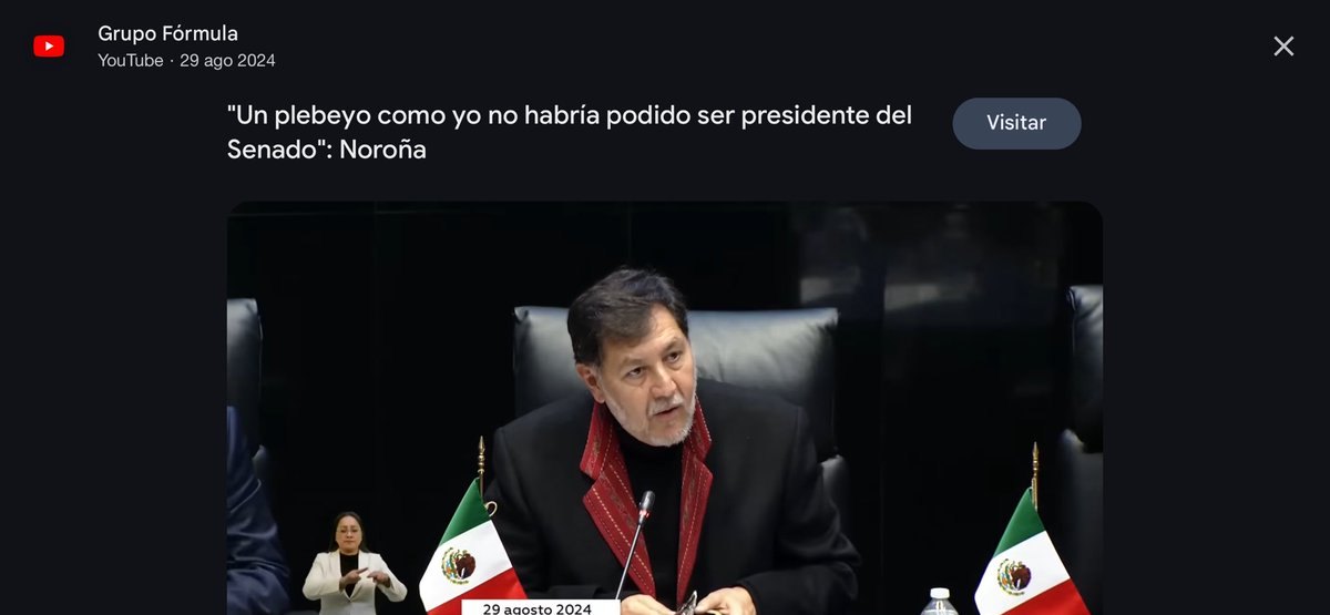 El senador <a href="/fernandeznorona/">Fernández Noroña</a> suspendió indefinidamente la segunda sesión del Senado debido a la irrupción de manifestantes que tomaron la tribuna y el recinto. La minuta de reforma judicial  está en vías de aprobarse con la mayoría de 86 senadores del oficialísimo. #TripleErre
