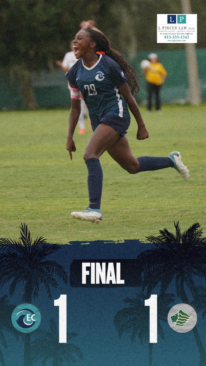 WSOC: Final Score 

Eckerd 1, Saint Leo 1

Goals: Drummond 68’ (Woodhead) 

#CatchTheWave #FinalScore