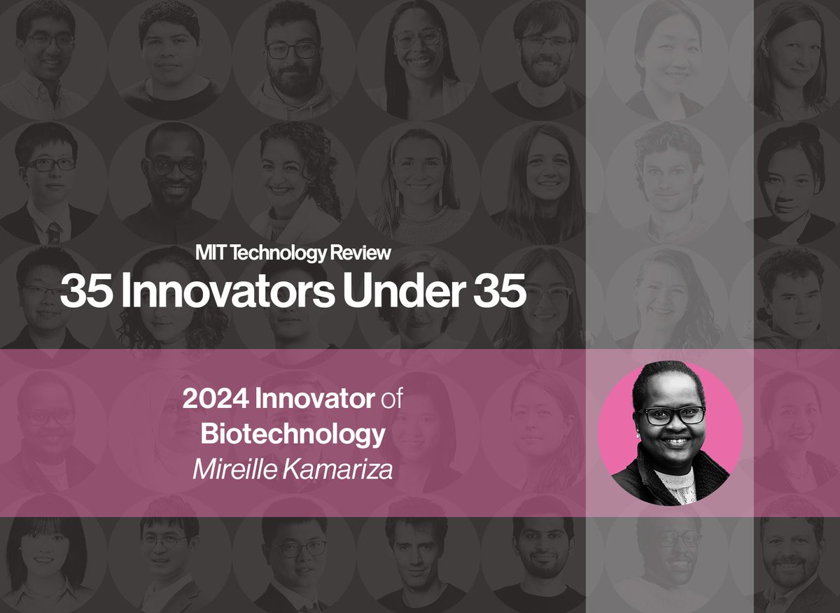Mireille Kamariza (@mireillekamariz) on Twitter photo Honored to be named one of MIT Technology Review's Innovators Under 35 for 2024 alongside amazing innovators! We’ll keep pushing forward on #TB diagnostics and new frontiers at <a href="/BioEngUCLA/">UCLA Bioengineering</a> ! #InnovatorsUnder35 #Biotech #Innovation #TechForGood #MITTR35 Honored to be named one of MIT Technology Review's Innovators Under 35 for 2024 alongside amazing innovators! We’ll keep pushing forward on #TB diagnostics and new frontiers at <a href="/BioEngUCLA/">UCLA Bioengineering</a> ! #InnovatorsUnder35 #Biotech #Innovation #TechForGood #MITTR35