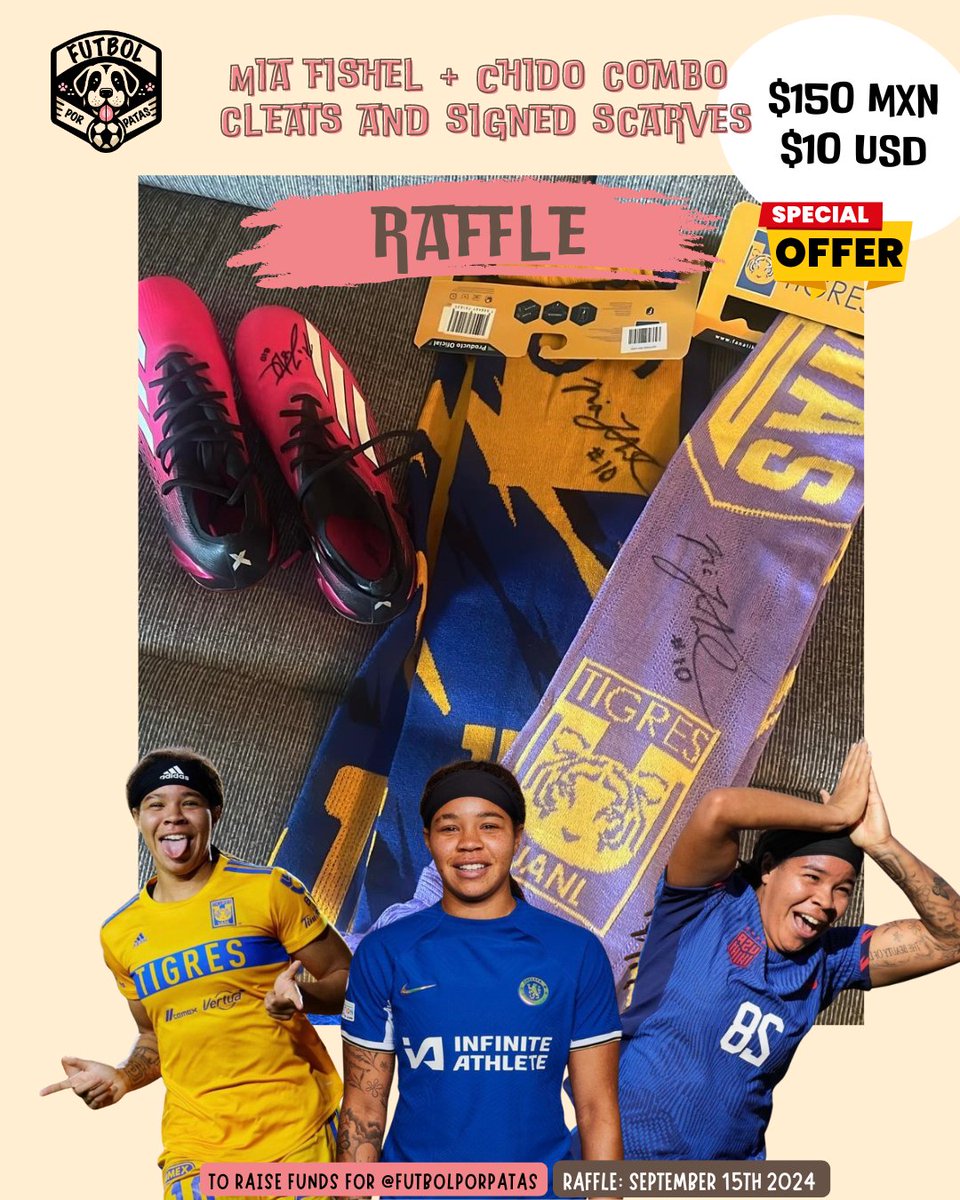 🌟 Join Our Charity Raffle and Help Rescue Dogs! 🐾
🌟 ¡Únete a nuestra Rifa Solidaria y Ayuda a Rescatar Perritos! 🐾

Thank you to Mia Fishel for the donation to help us keep raising funds for our puppies! Be part of the change!

Go to our IG to ask for your ticket!