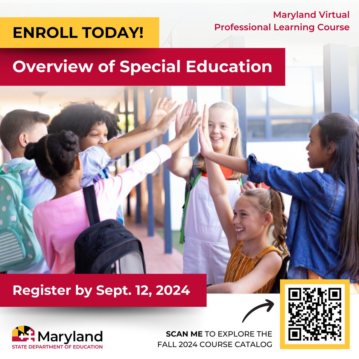 Exciting opportunity for Maryland educators! Our “Overview of Special Education” course is tailored for teachers, administrators, service providers, and allies who play a role in supporting students with disabilities. Elevate your skills, knowledge, and advocacy to better meet