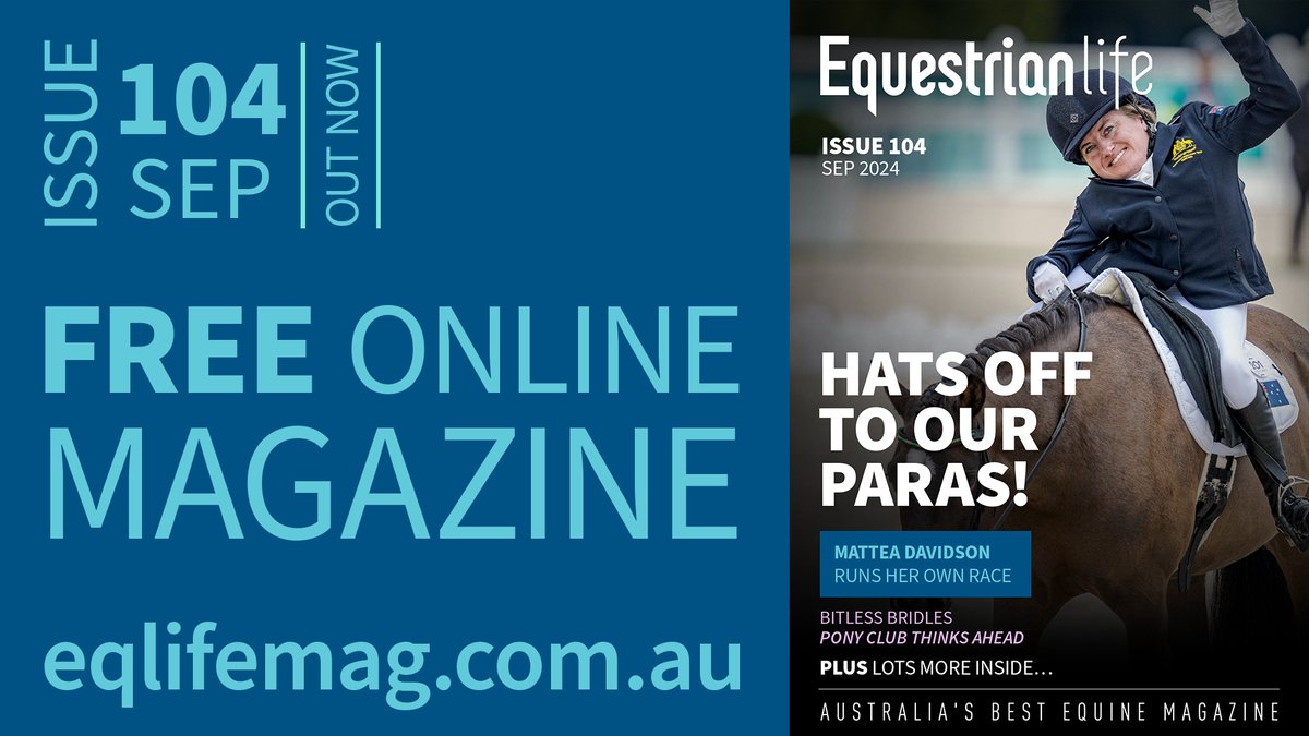 equestrian_life's tweet photo. Equestrian Life's September magazine is out now!

Start reading our digital issue here: https://t.co/eyUn1X2KbJ

📷 Bridget Murphy &amp; Penmain Promise by Kim C Lundin

#eqlifeaus #eqlifemag https://t.co/G7aR6Jj9i9