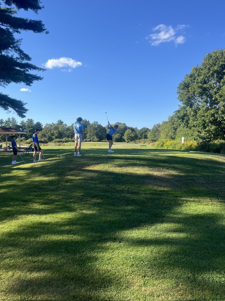 EBathletics's tweet image. The golf team posted its best round of the year to earn a 118- 77 win over Mashpee. Ryan Barrett (+3, 24) was the match medalist while strong rounds were also carded by Owen Rix (23) and Lucas Reddington (22).