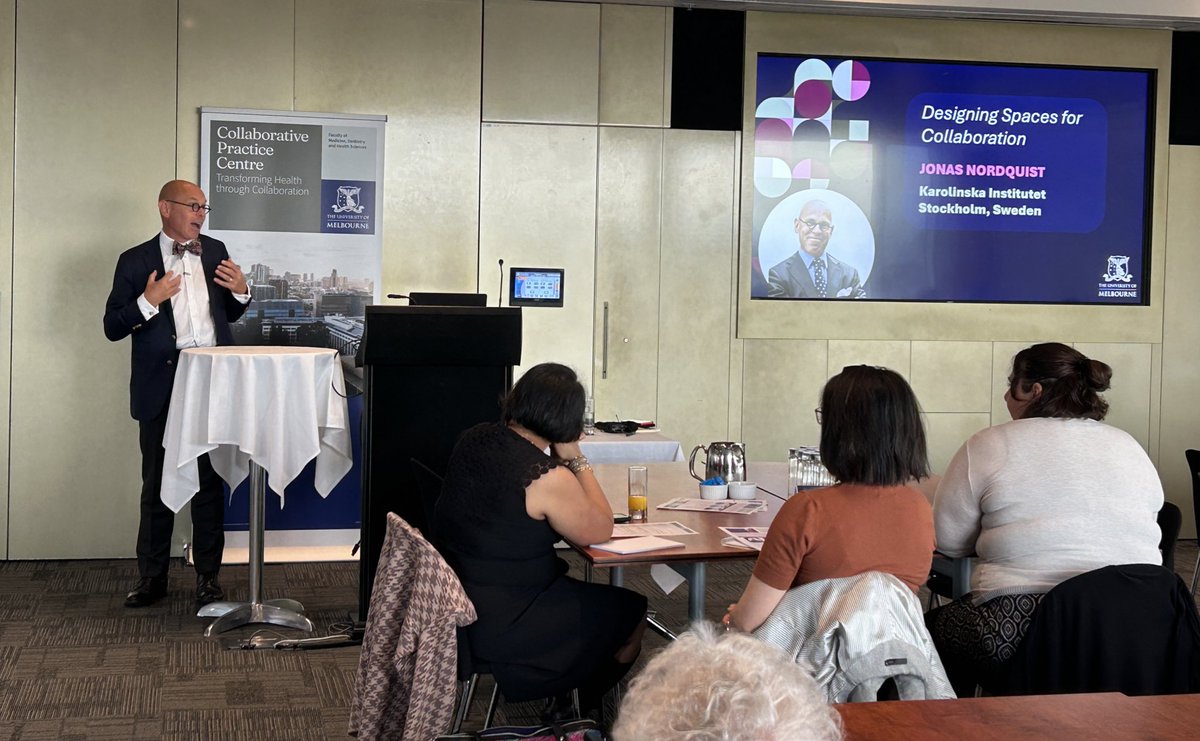 Dr Tina Brock 🌍 🐝 (@tmpbrock) on Twitter photo Starting out with the <a href="/BBCNews/">BBC News (UK)</a>’ greeting of “fab and glam, darling!” Dr Jonas Nordquist of the <a href="/karolinskainst/">Karolinska Institutet</a> challenges us to consider how we design spaces that better facilitate #collaboration in #health & #education. Starting out with the <a href="/BBCNews/">BBC News (UK)</a>’ greeting of “fab and glam, darling!” Dr Jonas Nordquist of the <a href="/karolinskainst/">Karolinska Institutet</a> challenges us to consider how we design spaces that better facilitate #collaboration in #health & #education.