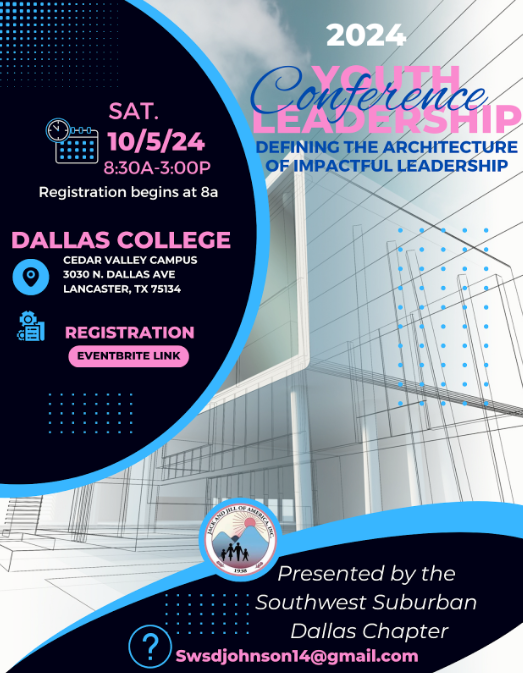 Ready to lead the future? Join us at the SWSD - 2024 Youth Leadership Conference on Oct 5th.
Empower future leaders with workshops, panels, and insights from industry experts. Connect, learn, and get inspired! 

Register now: bit.ly/3TpEwhE #Leadership <a href="/JackandJillInc/">Jack and Jill of America, Inc.</a>