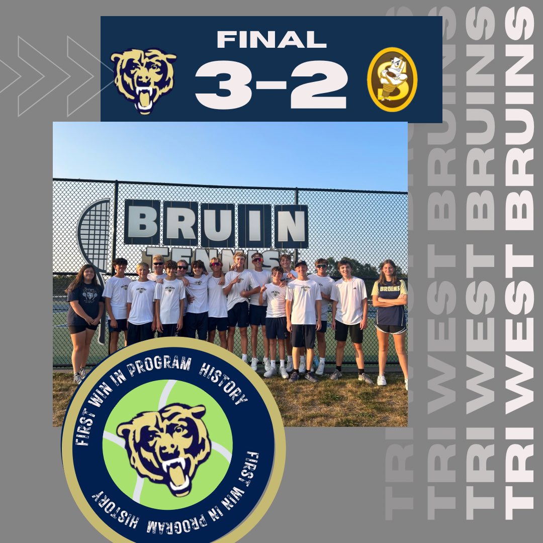 ⁦⁦<a href="/triwestsports/">Tri-West High School Athletics</a>⁩ Bruins collect first Varsity and JV win in program history.