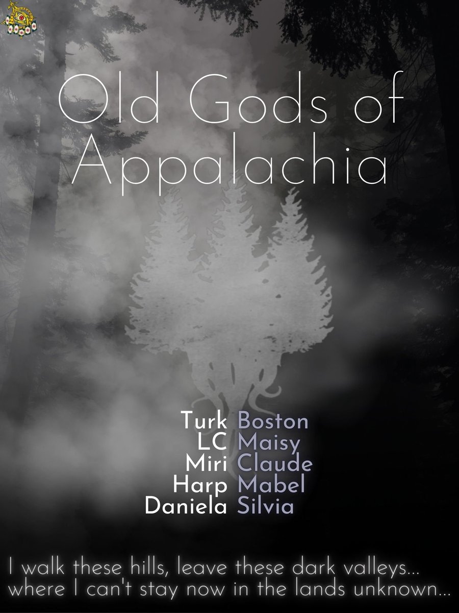 "In these hills, aint nothin ever free."

We're Back with more #OldGodsofAppalaciaRPG ! What spooky things will we find in these hills? #TTRPGs 

Starring: <a href="/HarpingHarp/">harp</a> <a href="/optimistiics/">🔪 final girl➖. 🔪</a> @daenela @mirandemiaart