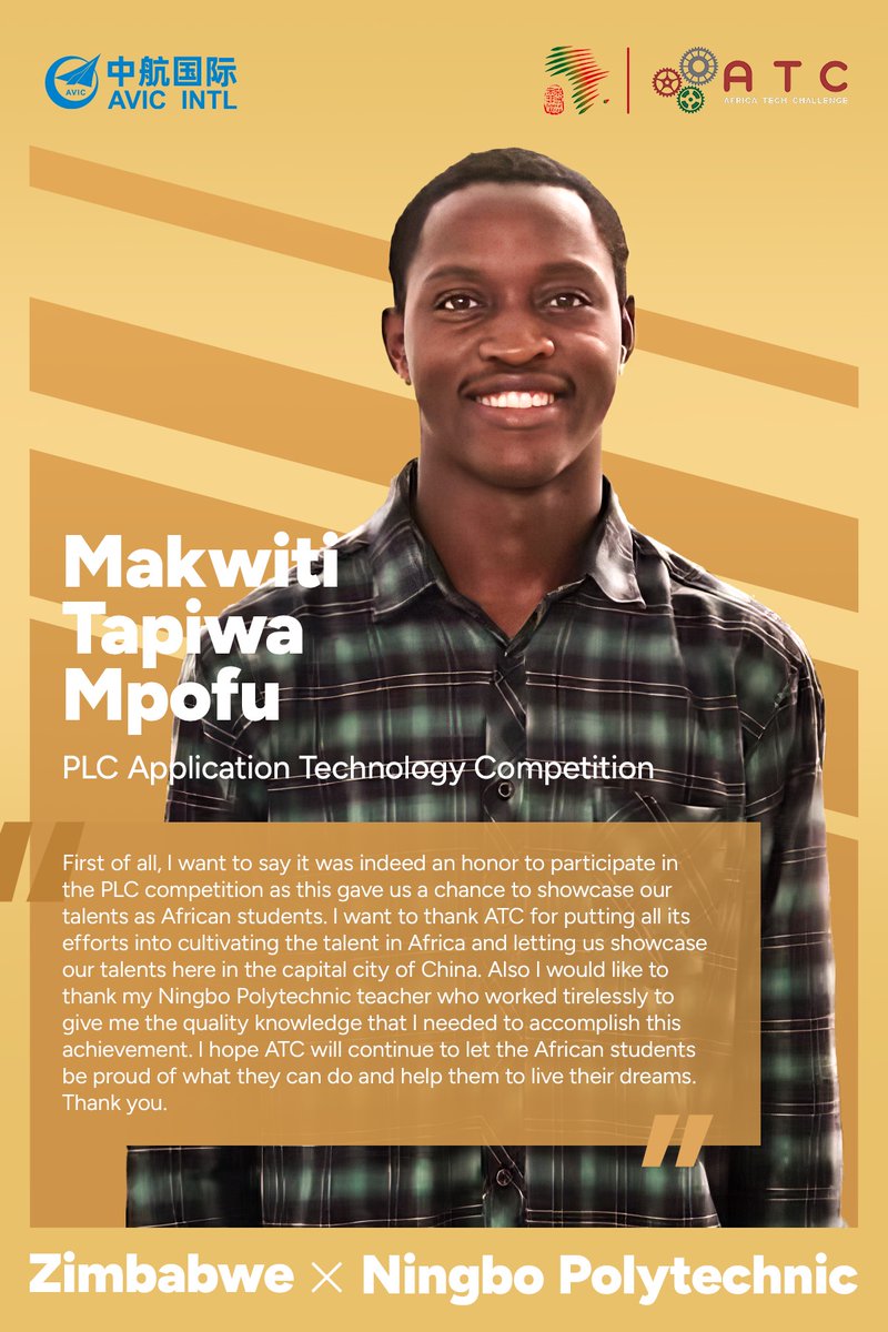 _AVICINTL's tweet photo. #OnlyYou #ATCTalks #FOCAC2024
"I want to thank ATC for putting all its efforts into cultivating the talent in #Africa and letting us showcase our talents here in the capital city of #China."
ATC prides itself on being a platform for showcasing your talents and pursuing dreams! https://t.co/S56qsGrdfl