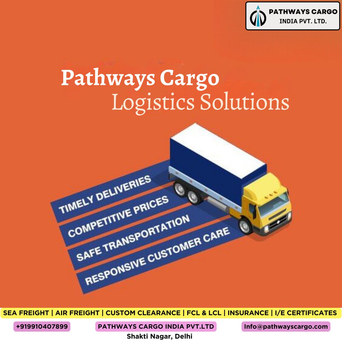 Pathways_Cargo's tweet photo. Effective logistics and #supplychain #management are crucial for seamless cargo services. At #Pathways Cargo, we handle everything from #shipment tracking to route optimization for timely #Delivery.

#logistics #export #import #cargo #freight #supplycain #shipping #logistics https://t.co/8ehzAcsAFz