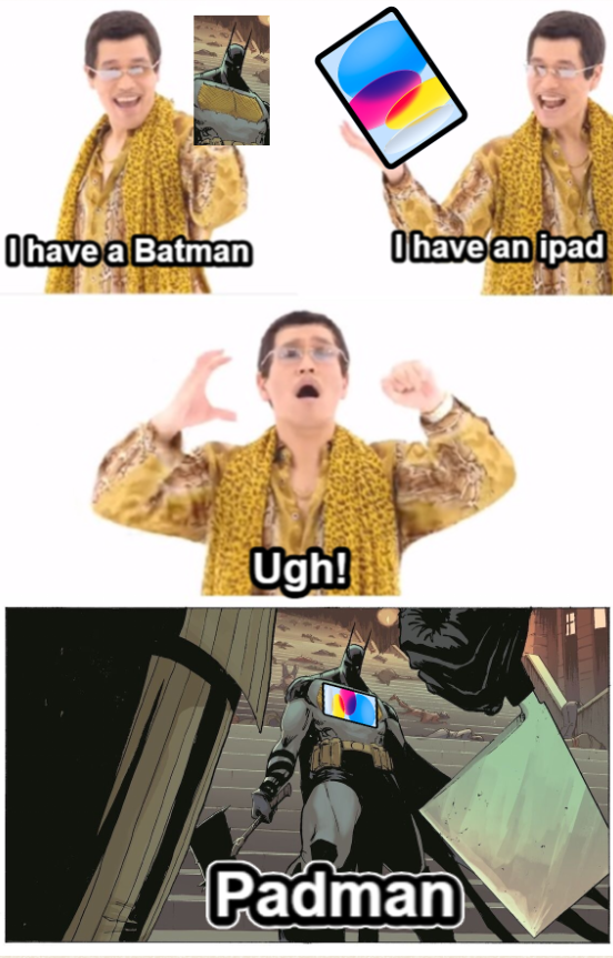 #absolutebatman 
I don’t know, but my iPad says it needs a new case...