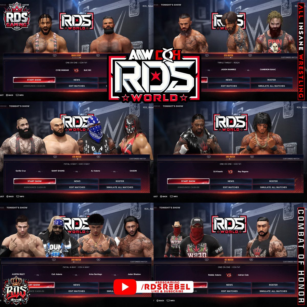 We are live with Episode 6 of RDSWORLD! Come hang out with us tonight and watch some fun matches! #RDSWORLD #RDSGAMING #WWE2K24 #WWE <a href="/WWEgames/">#WWE2K25</a> 

youtube.com/live/trIvXAa0L…