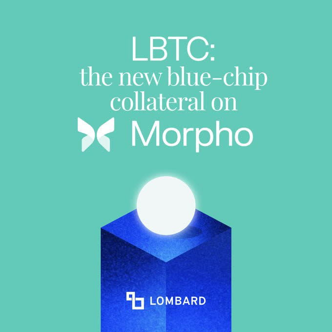 Sam_DAO_NFT's tweet photo. 🚀 Start Minting $LBTC with Lombard
Participate in the cutting-edge Morpho network by minting your $LBTC!
🔗 Mint here: https://t.co/om4jI4eT94
Join the decentralized finance wave!
#LBTC #Lombard #MorphoDeFi #CryptoMinting #BlockchainFinance https://t.co/tek2VJPx3F