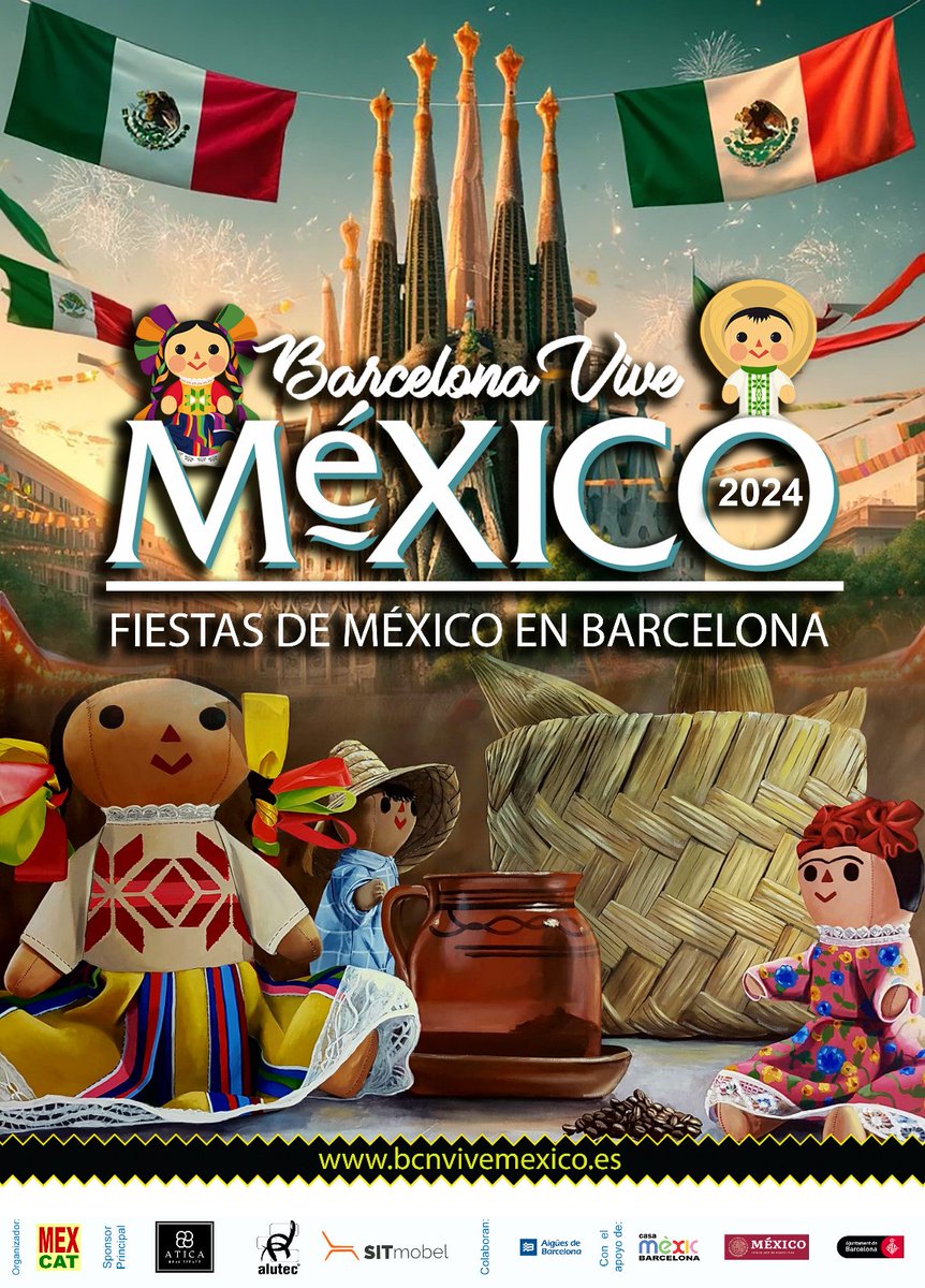 #AGENDA | #BCNviveMexico: una trentena d'activitats al llarg del setembre! El festival té el punt culminant a la Feria del Grito, un esdeveniment que ja és tradició a #BCN i que ha estat reconegut com el festival mexicà més gran d'Europa pel govern mexicà. i.mtr.cool/shlivtzhxl