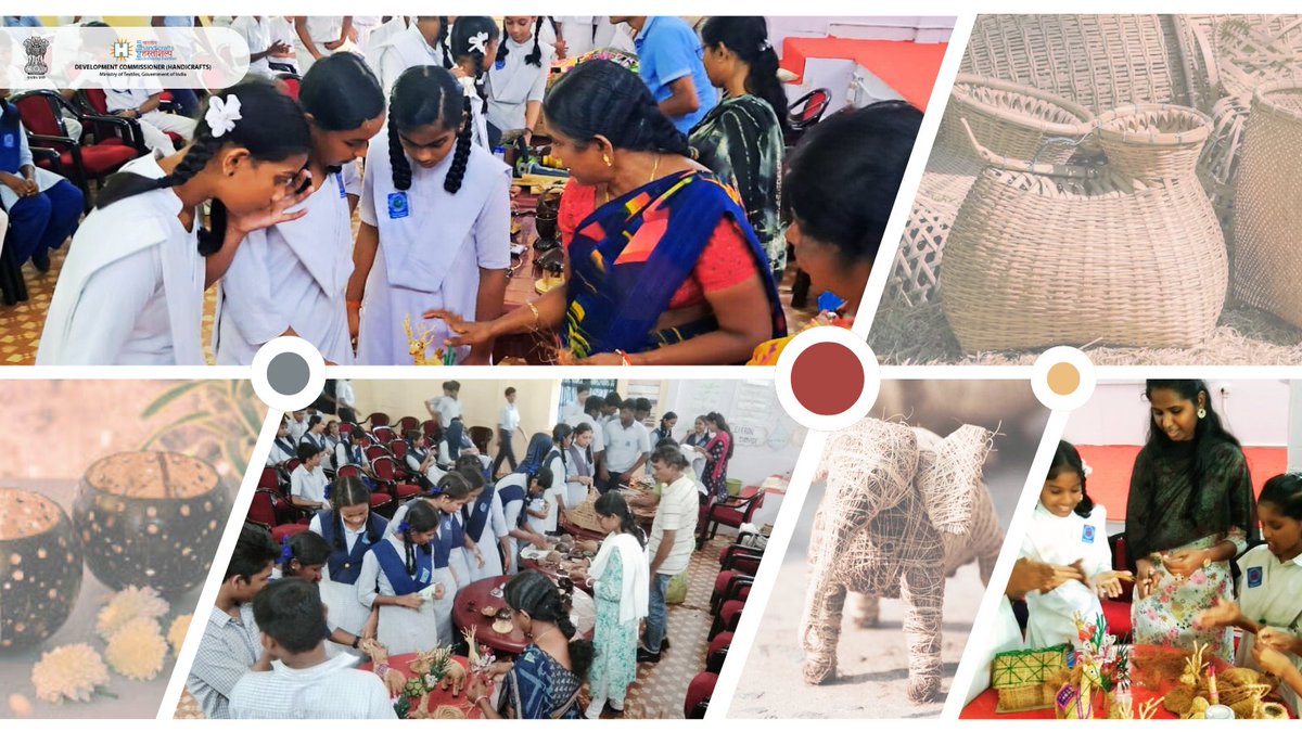 handicraftsdc's tweet image. Successfully hosted by HSC Port Blair, a Craft Demonstration &amp;amp; Awareness Program in the Andaman &amp;amp; Nicobar Islands, southernmost part of India. Showcasing cane &amp;amp; bamboo, hand embroidery, coconut shell crafts &amp;amp; coir twisting. #TraditionalArts #AndamanNicobarIslands