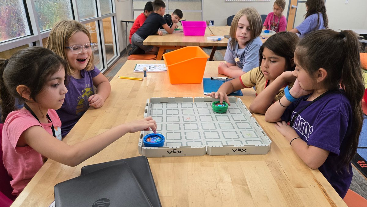 We're coding in GT &amp; enrichment groups this week at <a href="/Travis_SMCISD/">Travis Elementary</a> with #VEX123 robots!
<a href="/VEXRobotics/">VEX Robotics</a> 
<a href="/SanMarcosCISD/">San Marcos CISD</a>