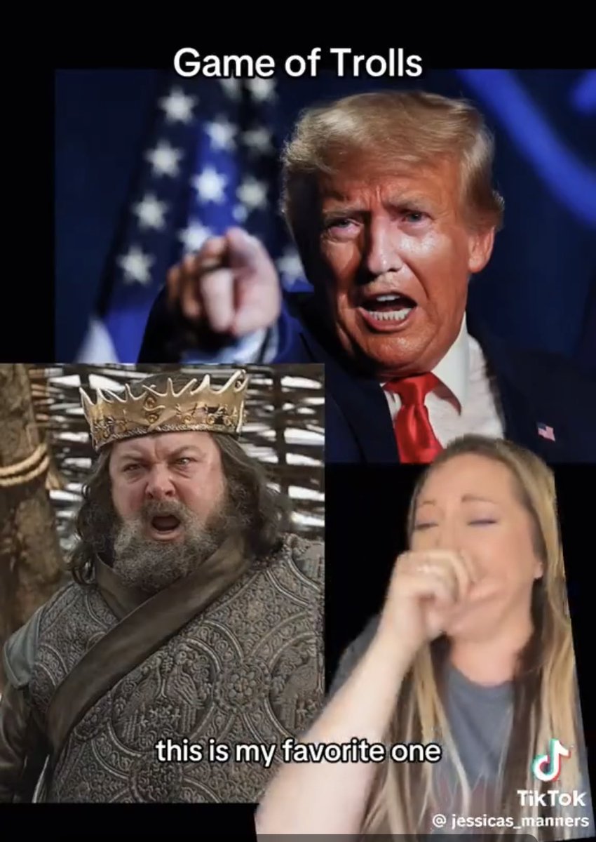 gallymeroreboot's tweet photo. I’m absolutely on the floor laughing, this is SOOOOO accurate #GameofTrolls #TrumpLannister https://t.co/yBxB13Sb8T