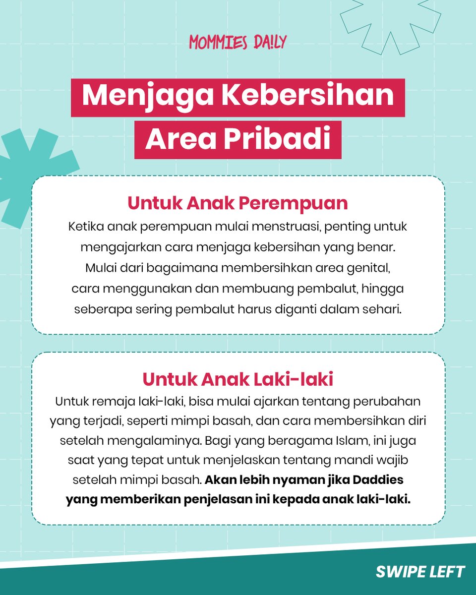 mommiesdaily's tweet photo. Momin mau spill, nih, tips mencegah bau badan dan bau kaki pada anak pra-remaja. Simak tipsnya di sini ya!

Baca selengkapnya di sini
➡️https://t.co/KkBqn2QNpD

#baubadan #baubadananakremaja #remaja #anakremaja #MDParenting #MDTips https://t.co/4tKKVGLLWE