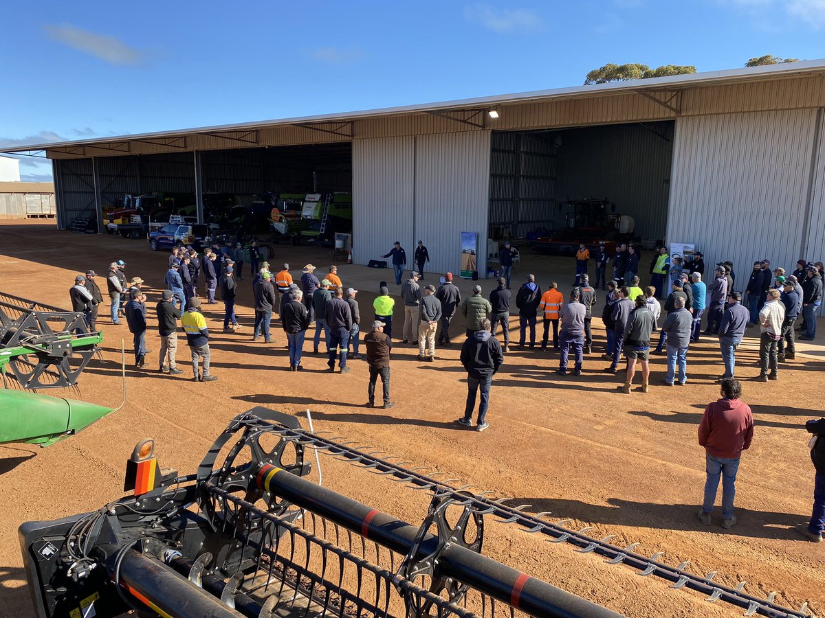 Bezzalenko's tweet photo. Another big turn out at Wagin for #theGRDC Harvester Set-Up Workshops. Are you maximising your capacity? Three more workshops to go, come and find out!
Register at https://t.co/We4V0ZVZd3
#grdcharvesterworkshops @FaceyGroup
@PrimarySales @1800weevil @peterdnewman https://t.co/3v9ADdYzUz