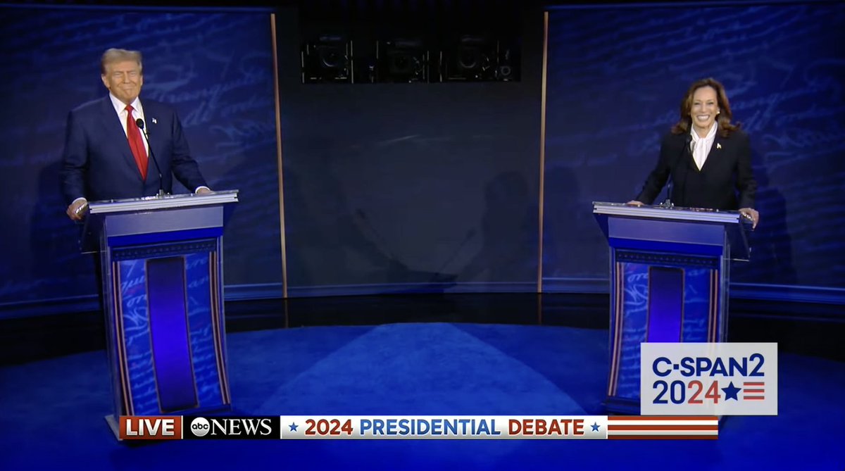 Moms Demand Action (@momsdemand) on Twitter photo NOW: <a href="/KamalaHarris/">Kamala Harris</a> and Donald Trump have taken the stage for tonight's #Debate2024. Reminder: VP Harris has helped lead the strongest gun safety administration in US history, while Trump wears his “do-nothing” approach to gun violence as a badge of honor.
Follow along with us: NOW: <a href="/KamalaHarris/">Kamala Harris</a> and Donald Trump have taken the stage for tonight's #Debate2024. Reminder: VP Harris has helped lead the strongest gun safety administration in US history, while Trump wears his “do-nothing” approach to gun violence as a badge of honor.
Follow along with us: