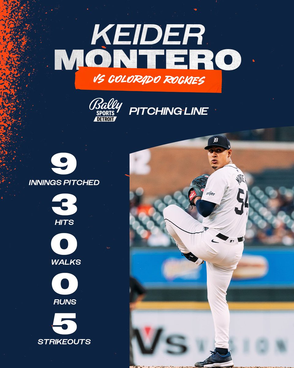 27 batters. 27 outs. 

First Tigers pitcher to face the minimum since 2011 🔥