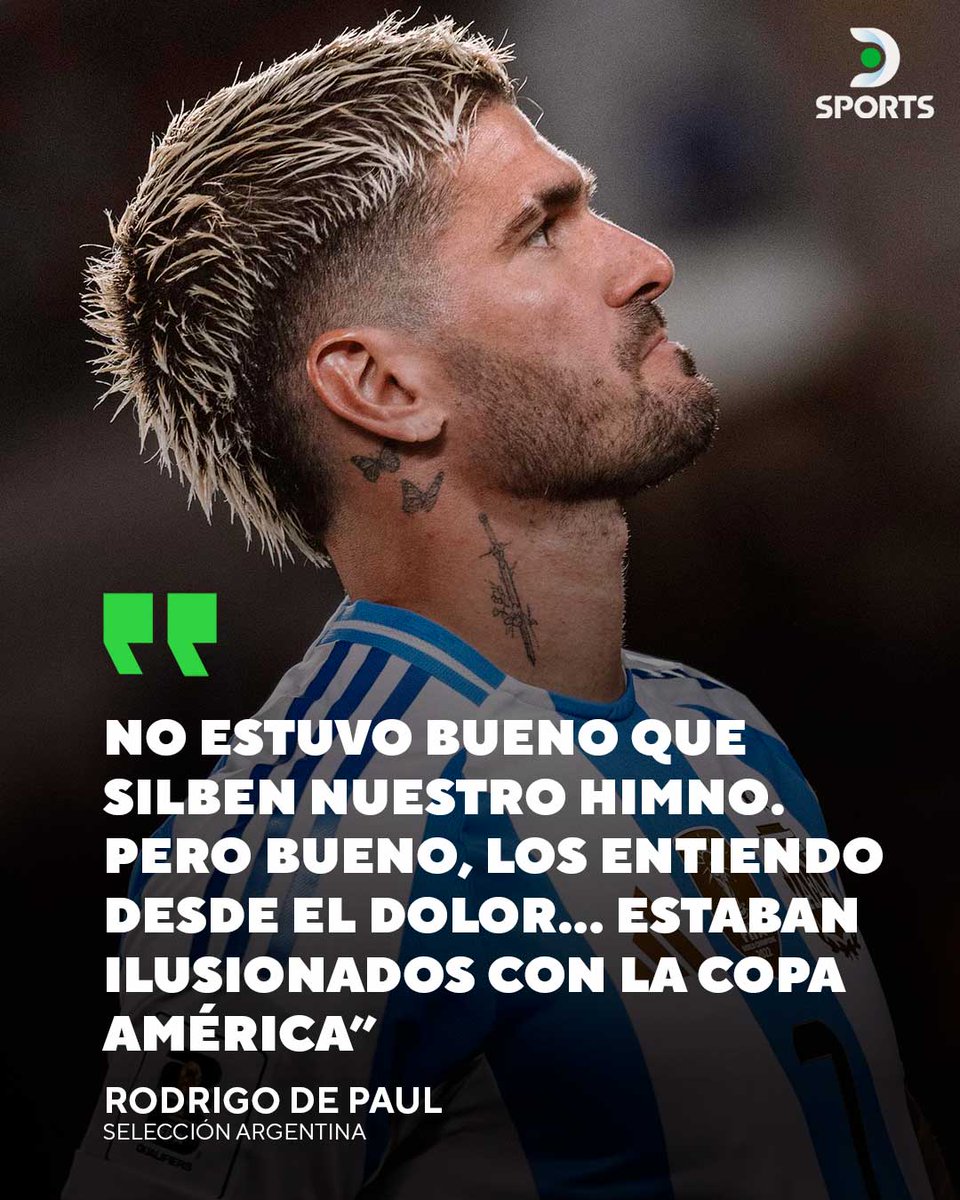 “CADA UNO INTENTA SACAR SU VENTAJA. ES NORMAL, ESTÁN JUGANDO CONTRA LA MEJOR SELECCIÓN DEL MUNDO”

✍️ Rodrigo De Paul

#EliminatoriasEnDSPORTS