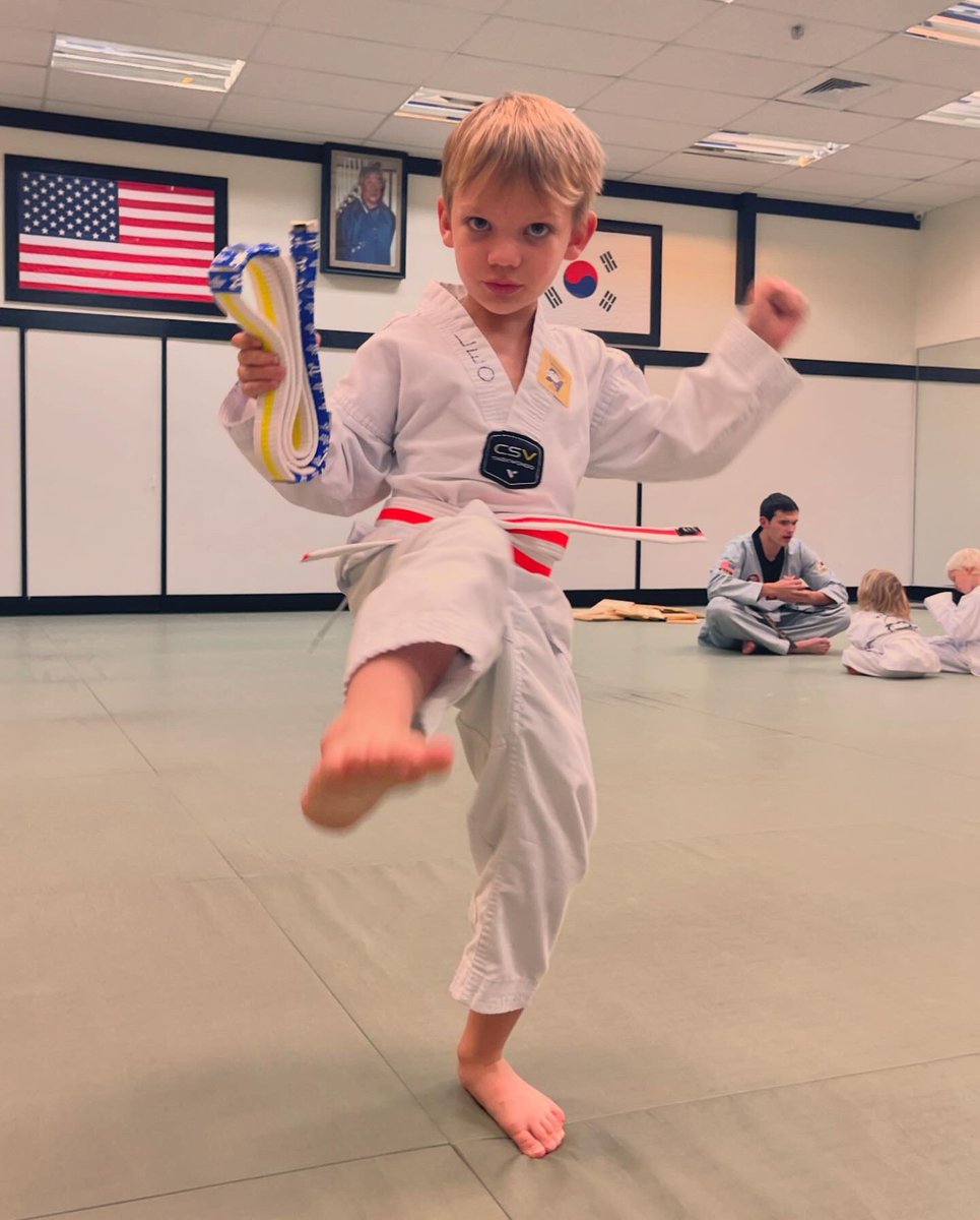 vikichu's tweet photo. Had to say no to some great opportunities lately, but it’s all worth it for this.

Congrats on the orange belt, kiddo. 🧡 https://t.co/6CeHKYMV0g