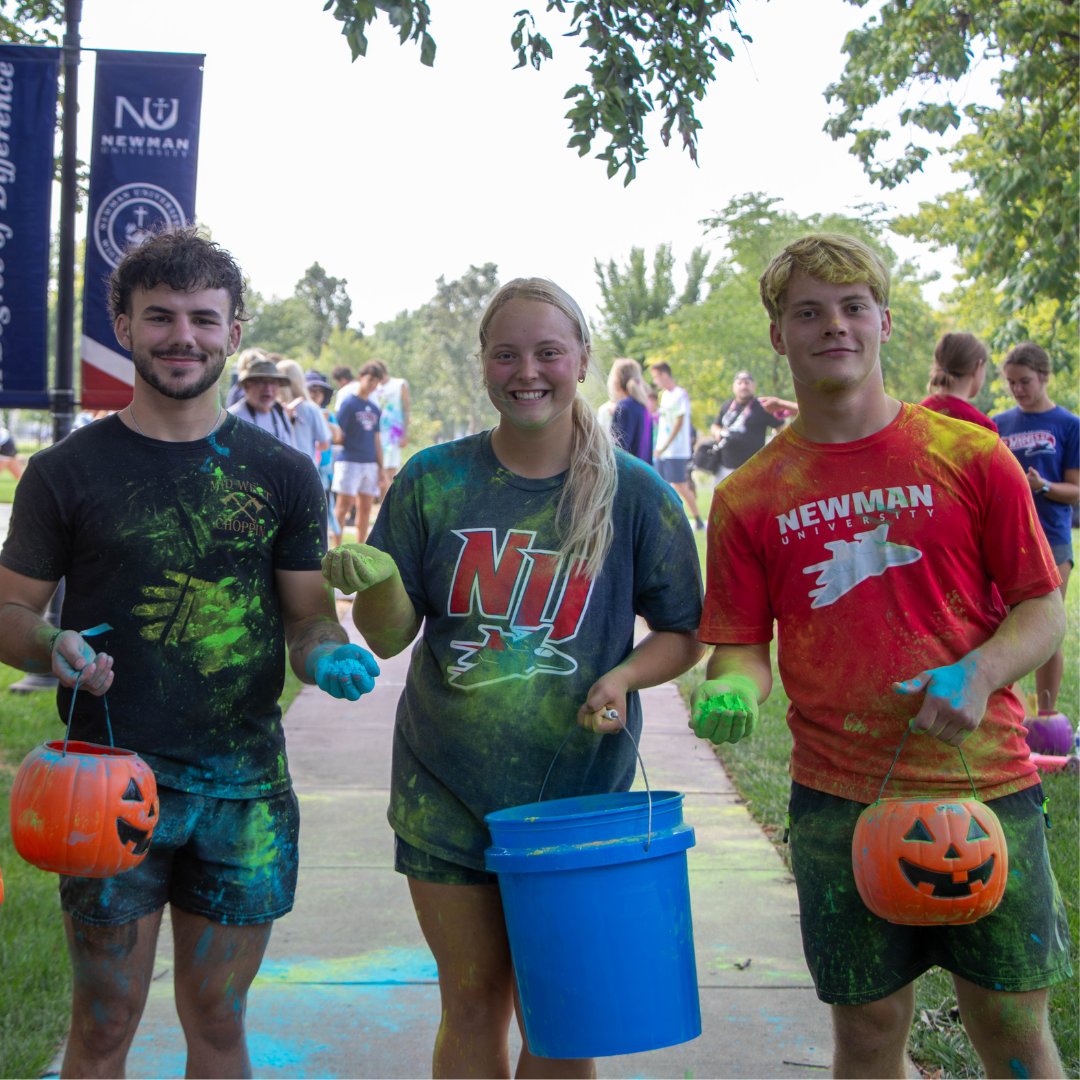 Twins Alex, a junior, and Colby Schreiner, a sophomore, are both pursuing nursing majors at Newman.

Colby’s goal for the year is to “maintain my academic excellence and keep improving as a nursing student.”

Sentiments of a new semester at Newman: news.newmanu.edu/new-semester-2…