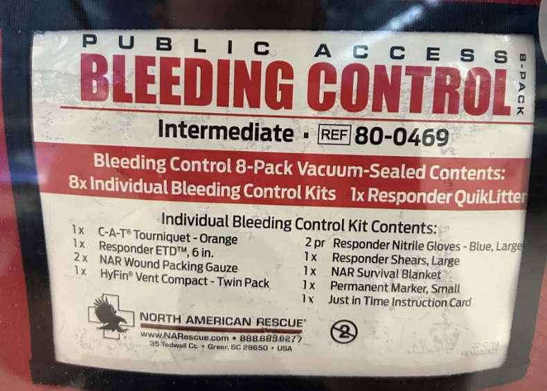 The UMass Lowell Office of Life Safety &amp; Emergency Management and partners have been working on installing bleeding control kits on campus, ensuring we are ready to handle a bleeding emergency wherever necessary!