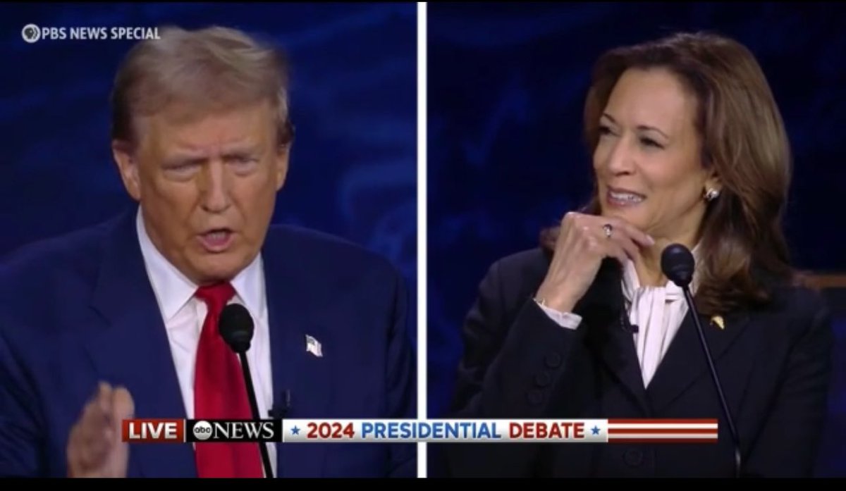 The1stGentleman's tweet image. When your friend lying about a story and forgot you was there #Debate2024