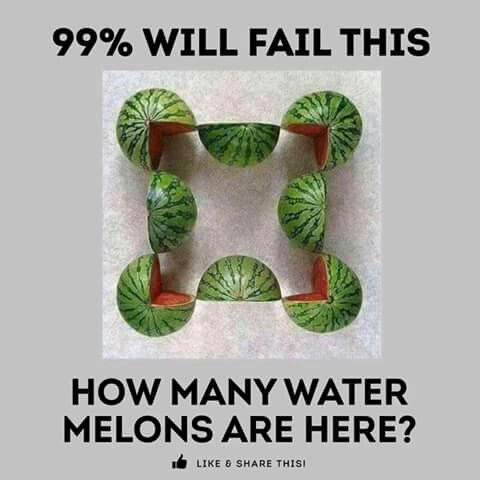 BellaRae1971010's tweet photo. Can you solve this tricky puzzle? 🤔 How many watermelons do you see? 🍉 Comment your answer below! #WatermelonChallenge #BrainTeaser #PuzzleTime #OpticalIllusion #FunChallenge #WatermelonPuzzle #MindGames #ChallengeAccepted https://t.co/xZQVp19WXQ